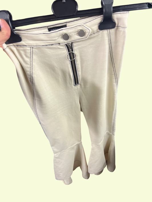 Topshop Hose Elfenbein Gr.: M