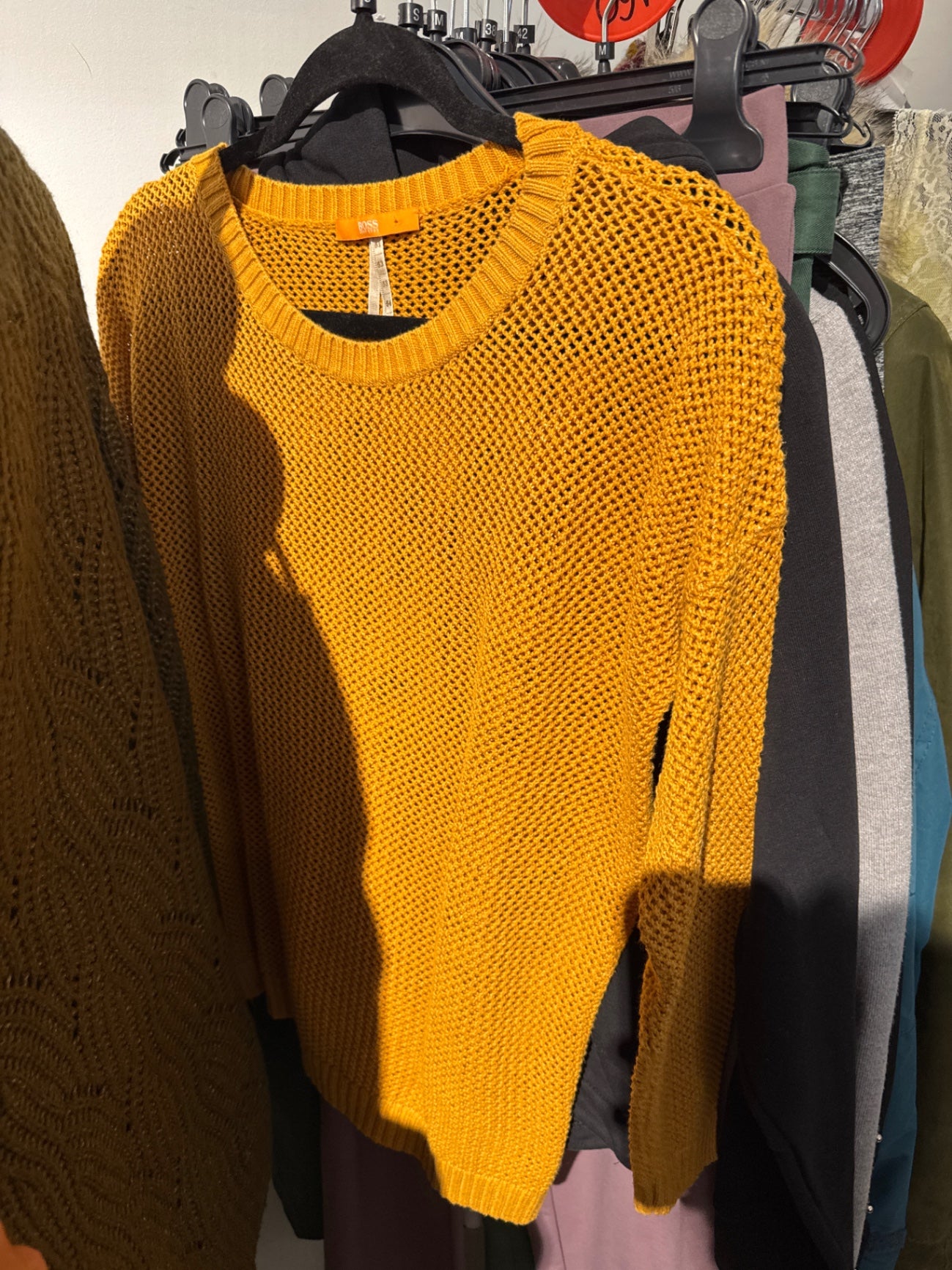 BOSS Pullover Gelb Gr.: S