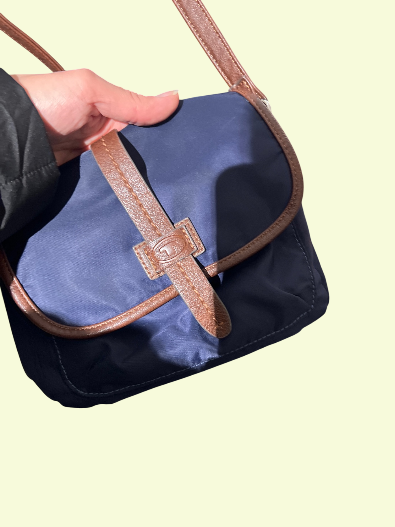 Tasche Blau Braun 