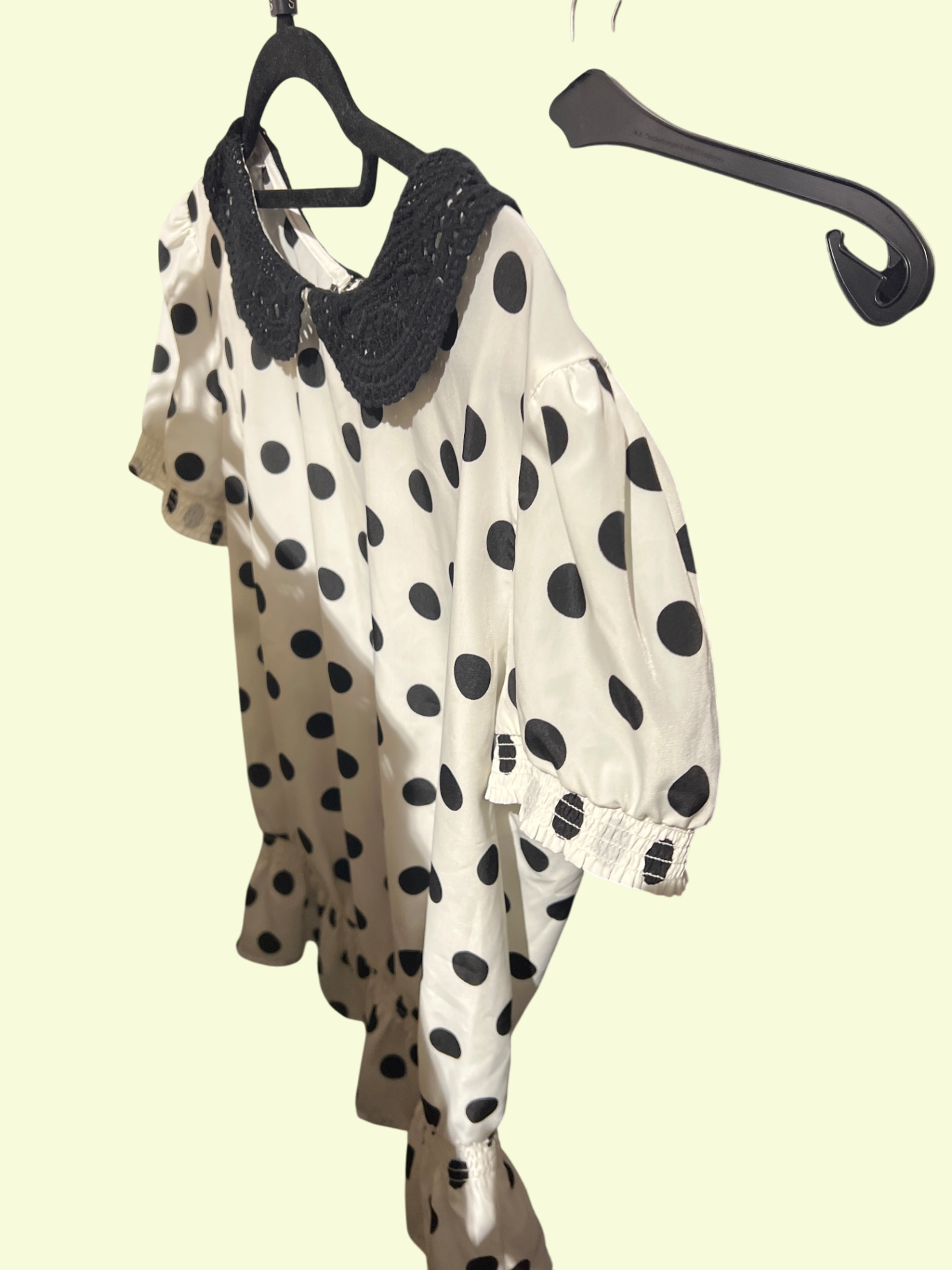 Bluse Weiß schwarzen Punkten Gr.: S