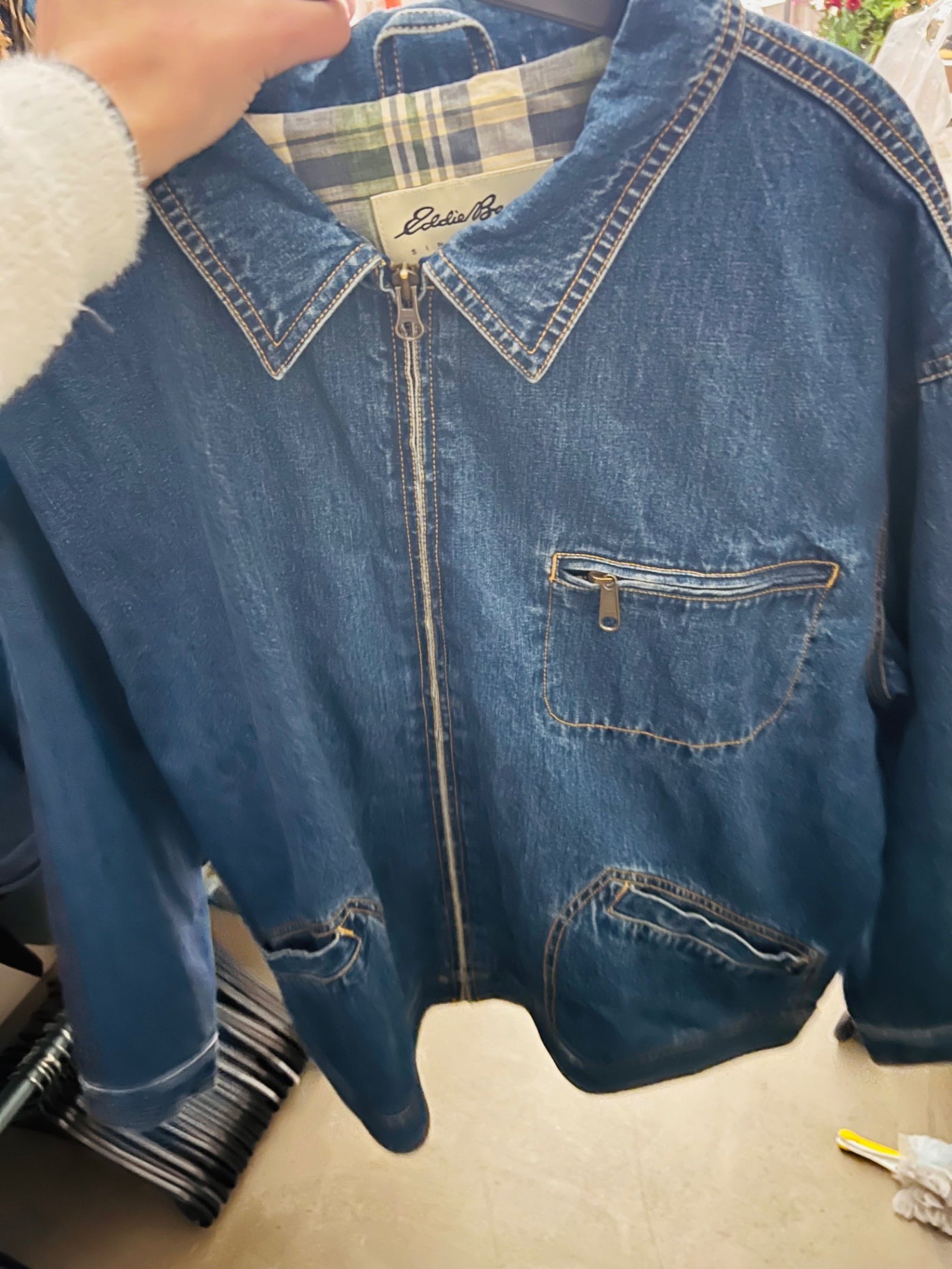 Eddie Bauer Jeans Jacke Blau Gr.: L
