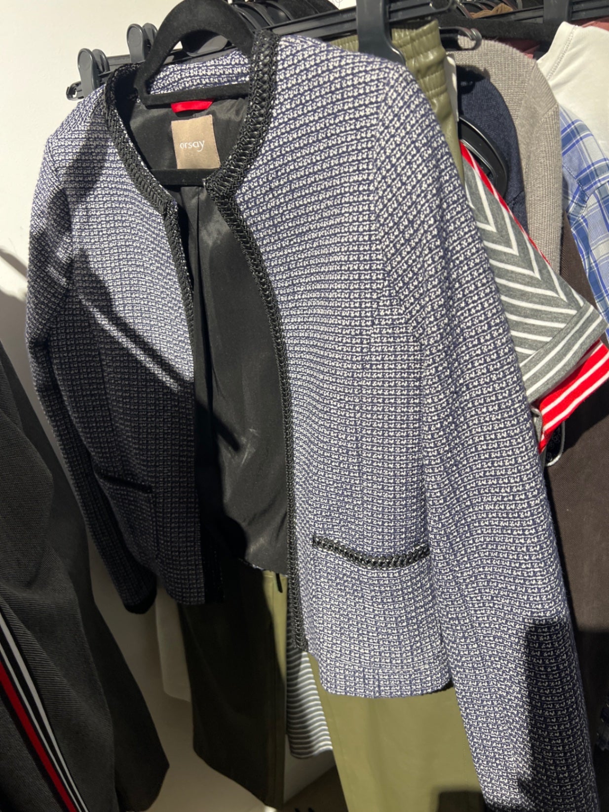 Orsay Blazer Blau und Weiß Gr.: S