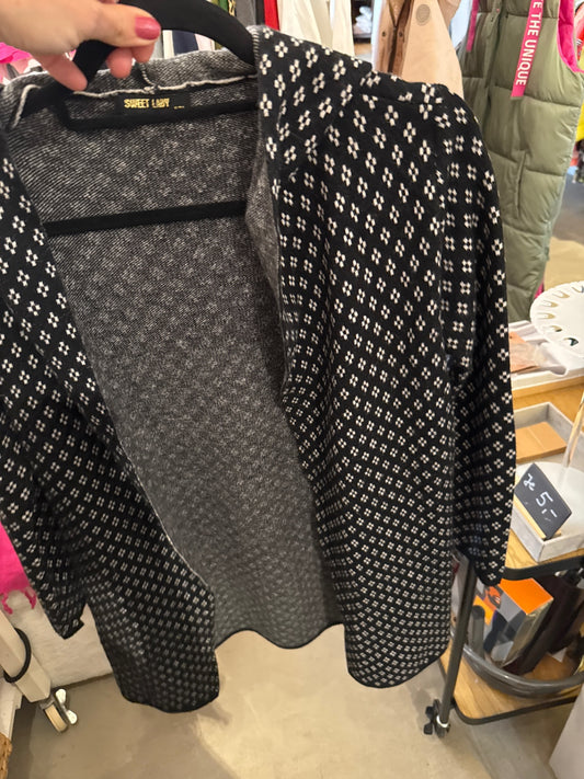 SWEET LADY Cardigan SchwarzWeiß Gr.: S/M