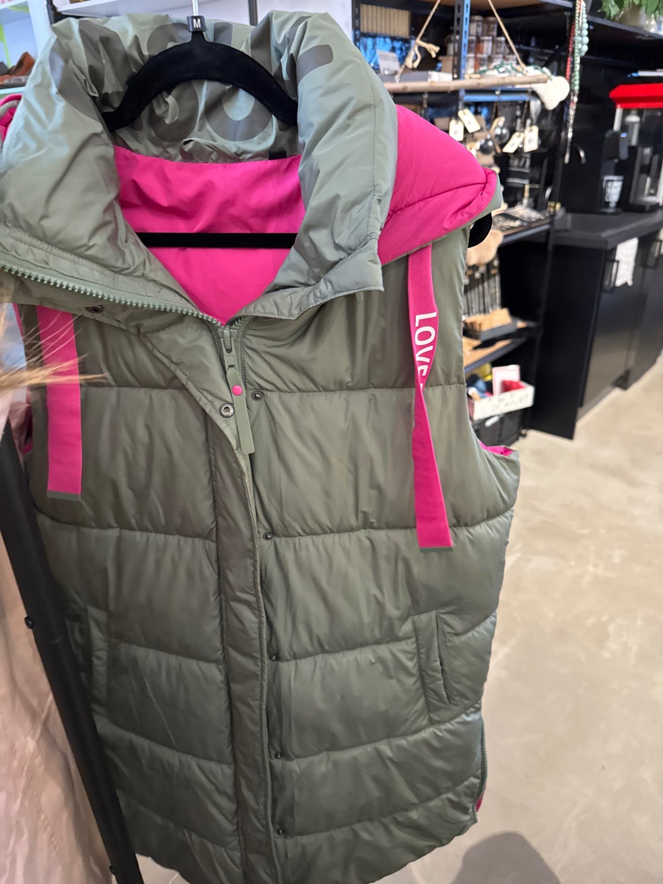 Gina Benotti Weste Khaki und Pink Gr.: M