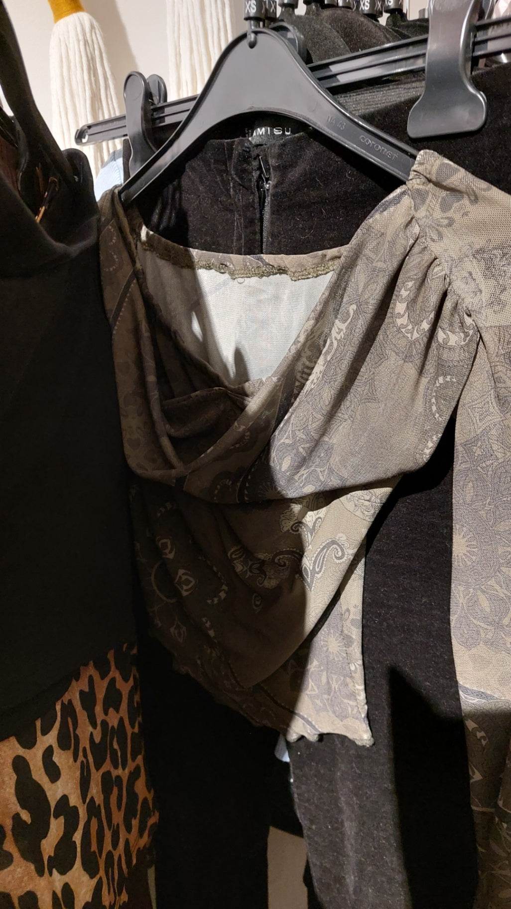 Bluse Olivgrün, Schwarz Gr.: XS