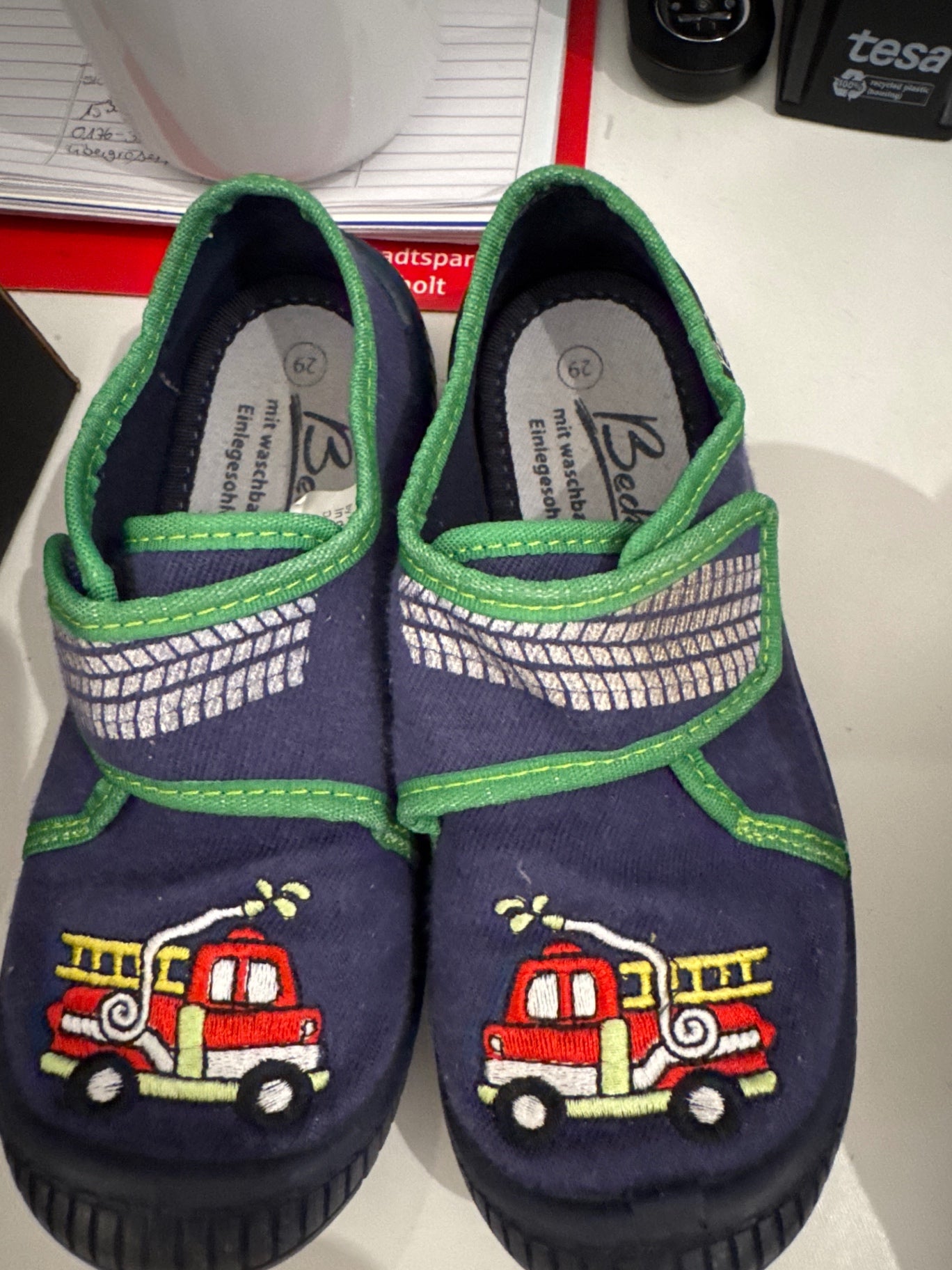 Beck Hausschuhe Blau Feuerwehr Gr.: 29