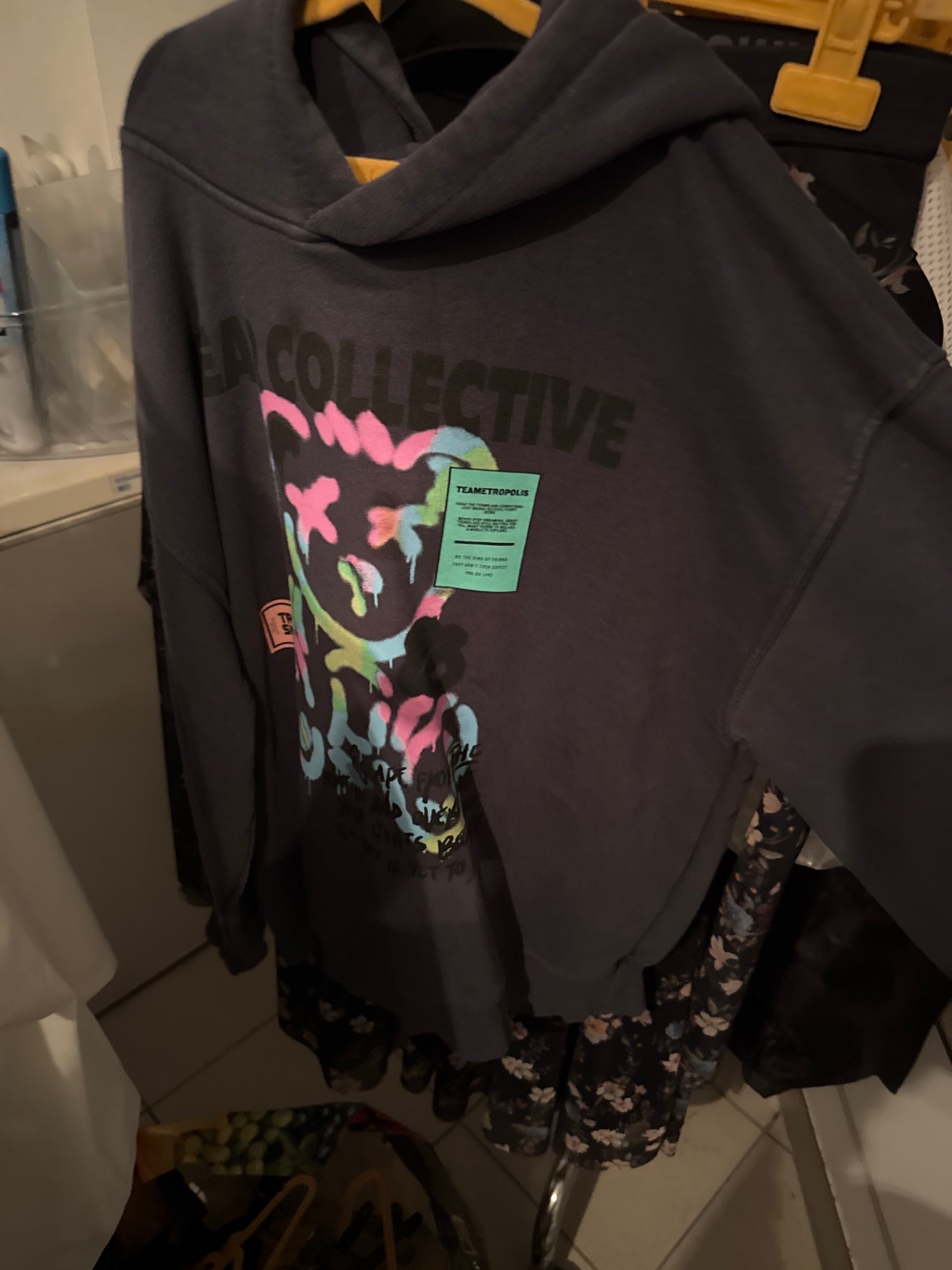 Zara Hoodie Dunkelgrau Teddy Gr.: 152
