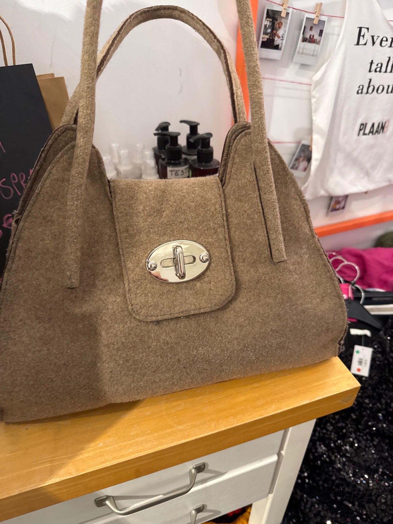 Filztasche Beige