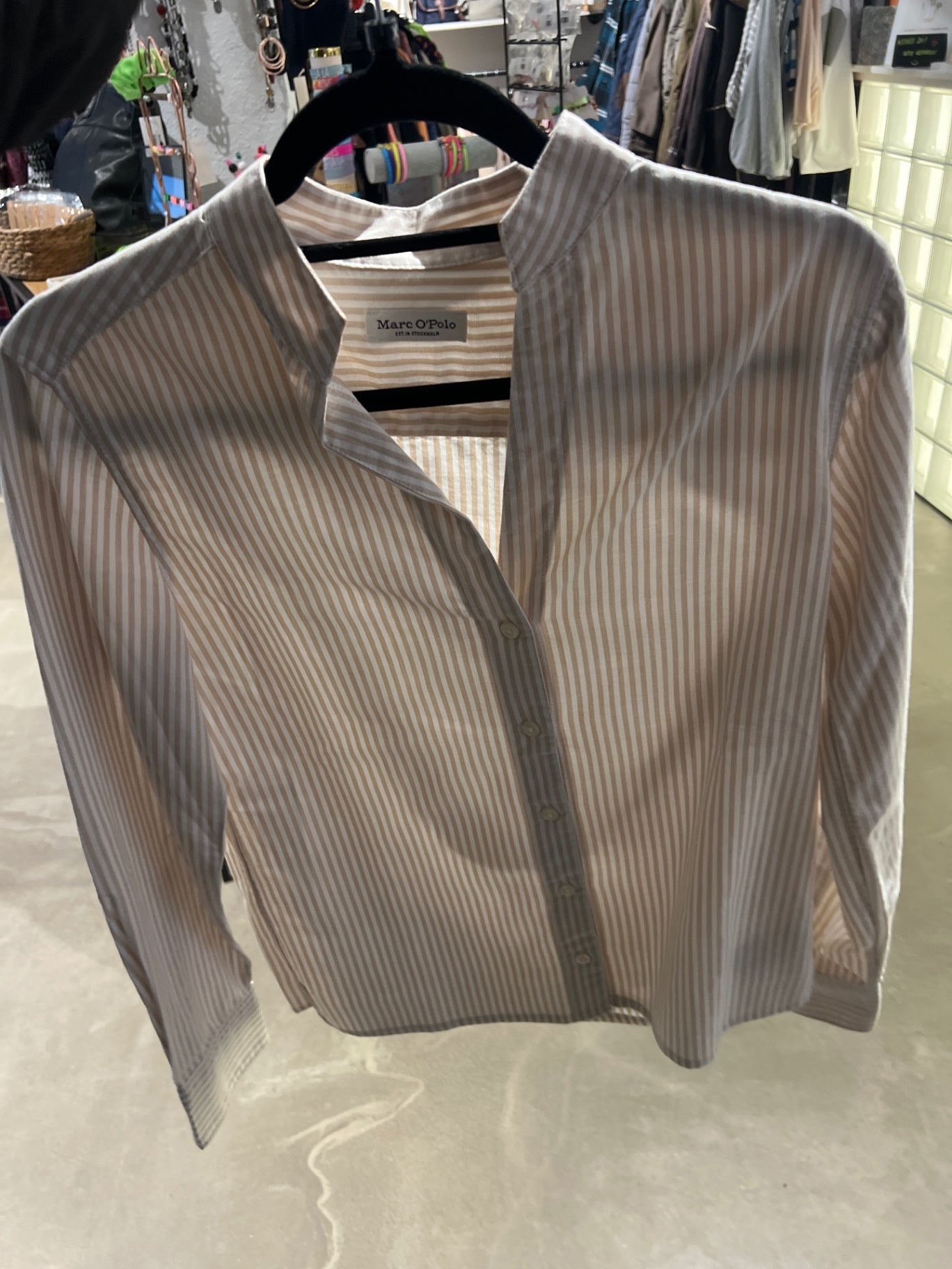 Marc O'Polo Hemd Beige Streifen Gr.: XS