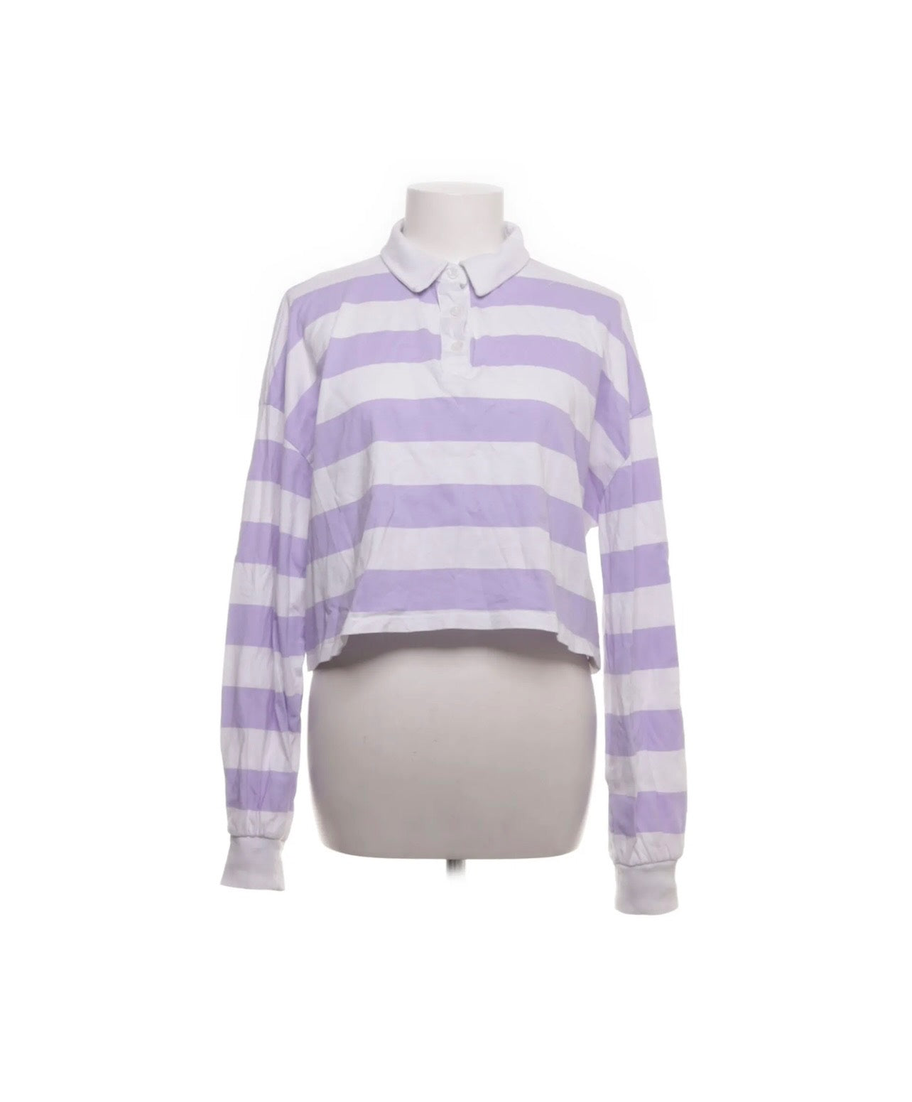 Asos Oberteil Lila weiß gestreift Gr.: L