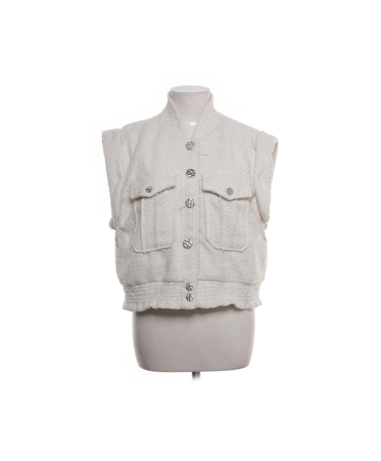 Ladies Fashion Weste Weiß Gr.: M/L