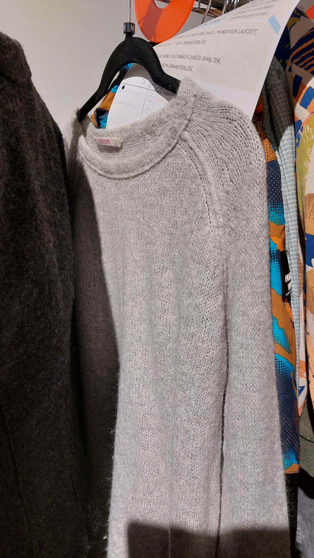 bloom Pullover mit Mohair Hellgrau Gr.: 38