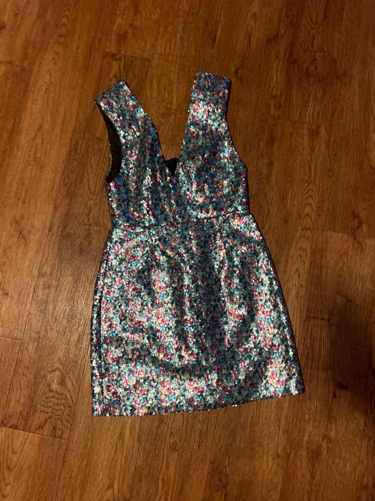 Topshop Pailletten Kleid Bunt Gr.: 38
