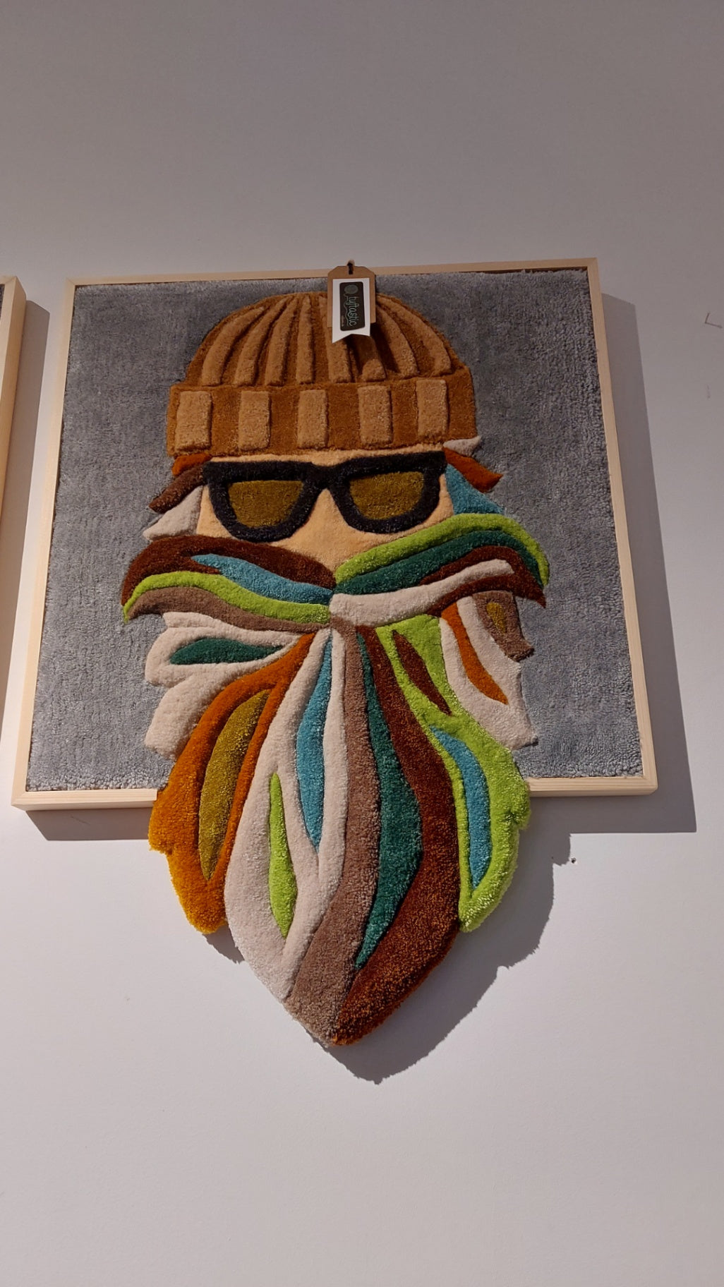 Tuftastic Teppichbild Mehrfarbig Mann mit Bart