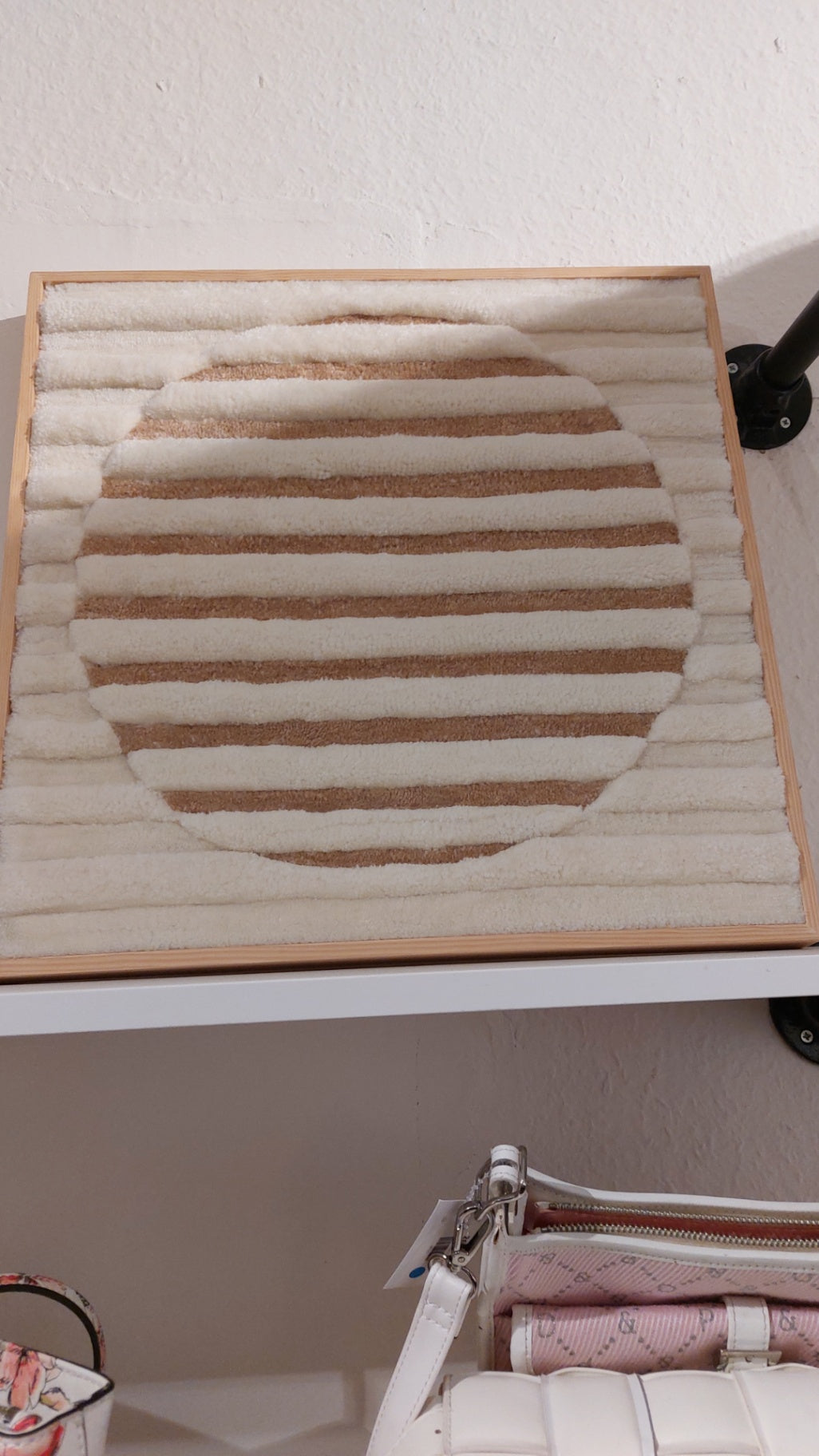 Tuftastic Teppichbild Kreis Beige/Braun