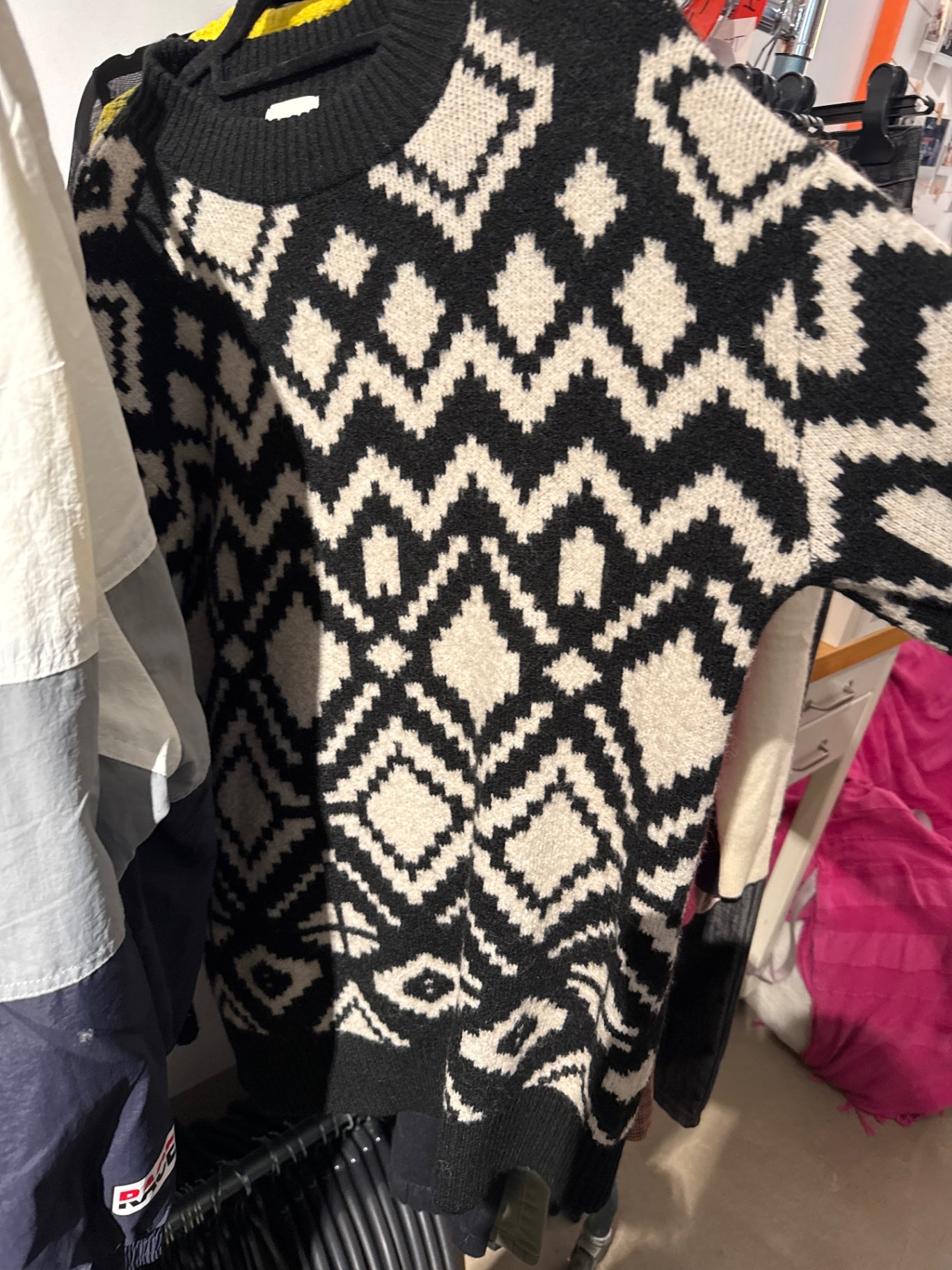 H&M Pullover Schwarz und Weiß Gr.: S