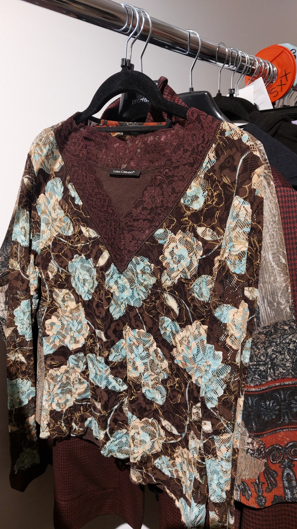 Luisa Cerano Bluse Braun/Mint/Creme Gr.: S