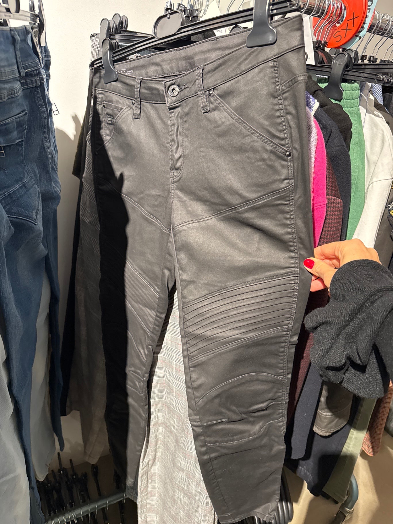 G-Star Kunstleder Hose Schwarz Gr.: 29