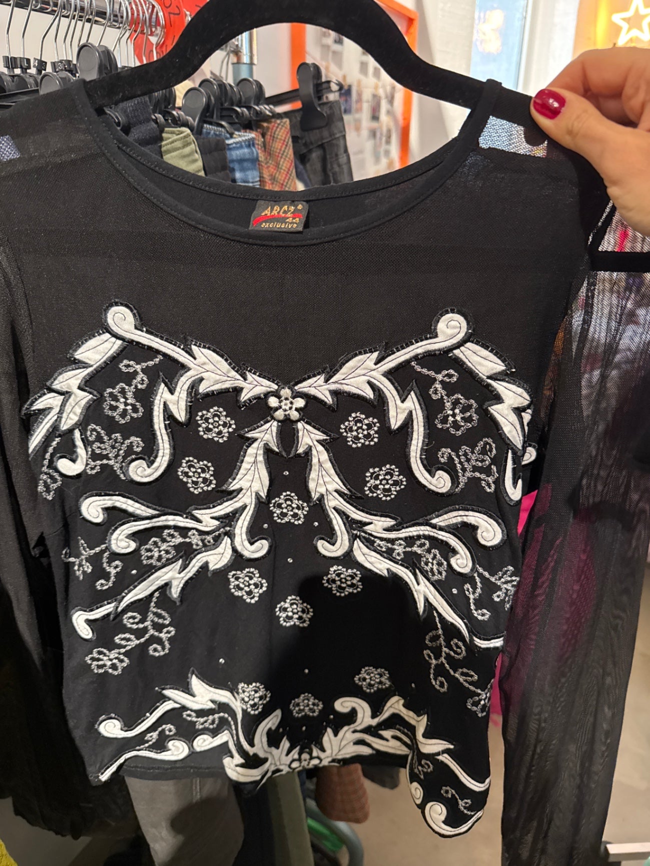 ARCZ Bluse Schwarz und Weiß Gr.: 44