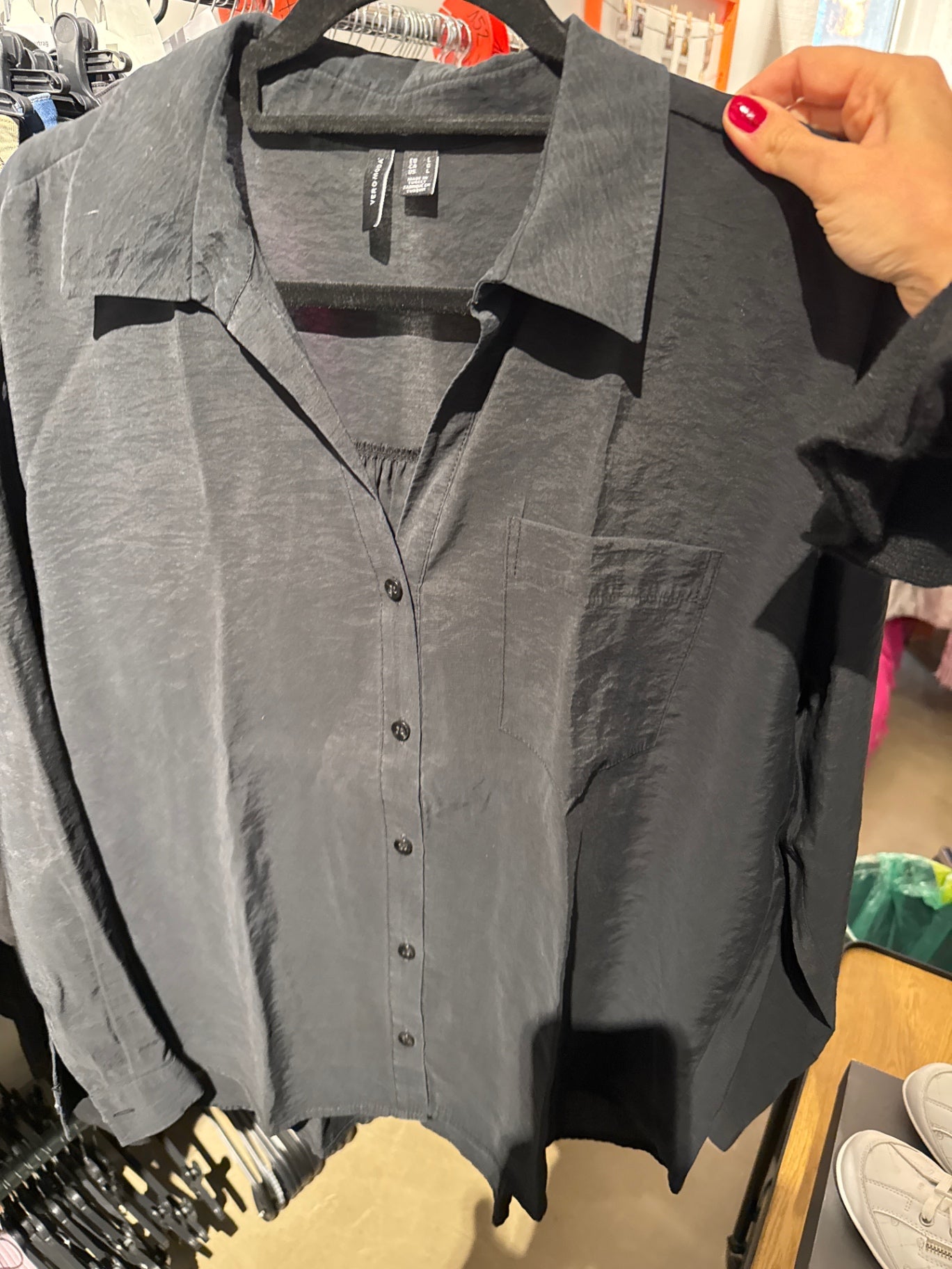 VERO MODA Hemd Schwarz Gr.: L
