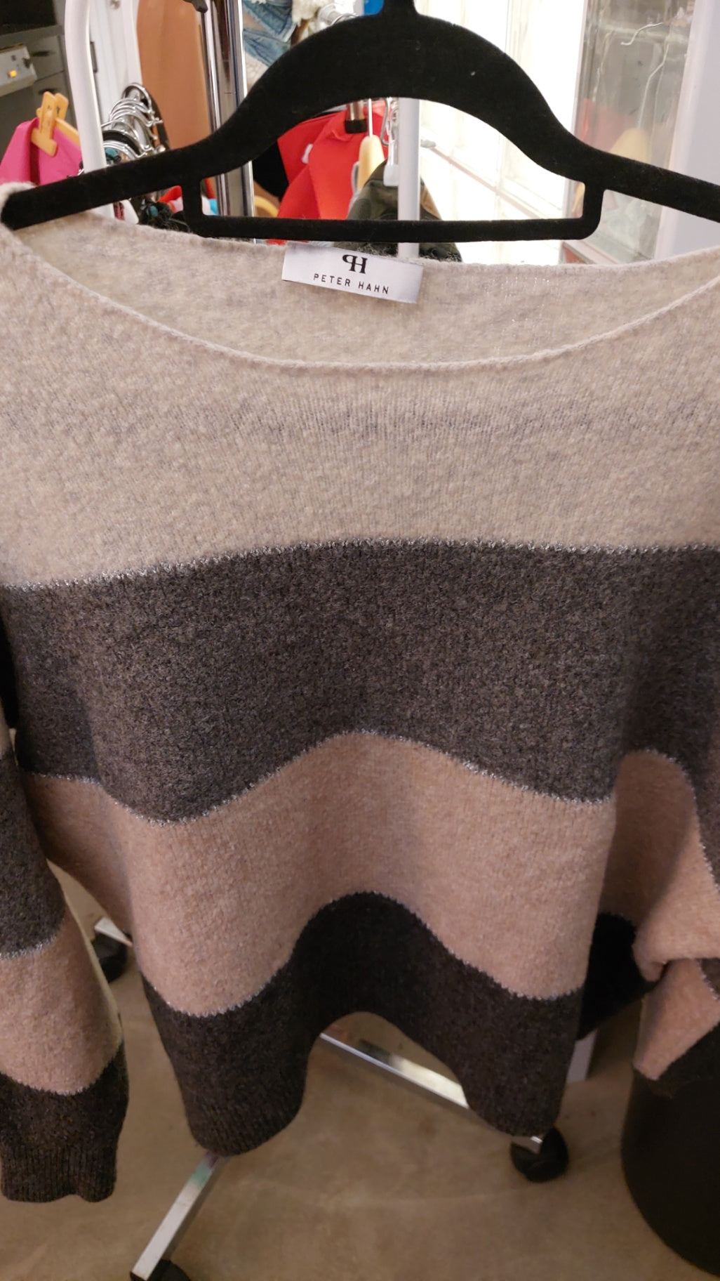Peter Hahn Pullover Beige/Braun Gr.: XL