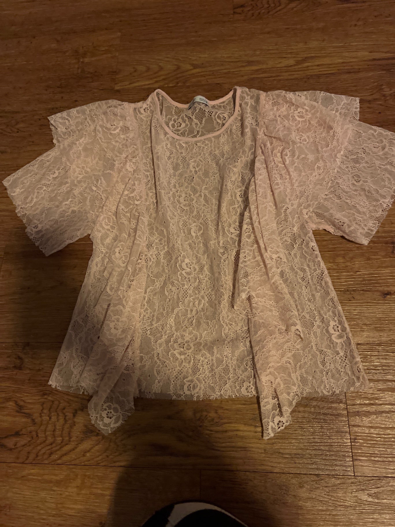 Zara Spitzenoberteil Rose Gr.: M