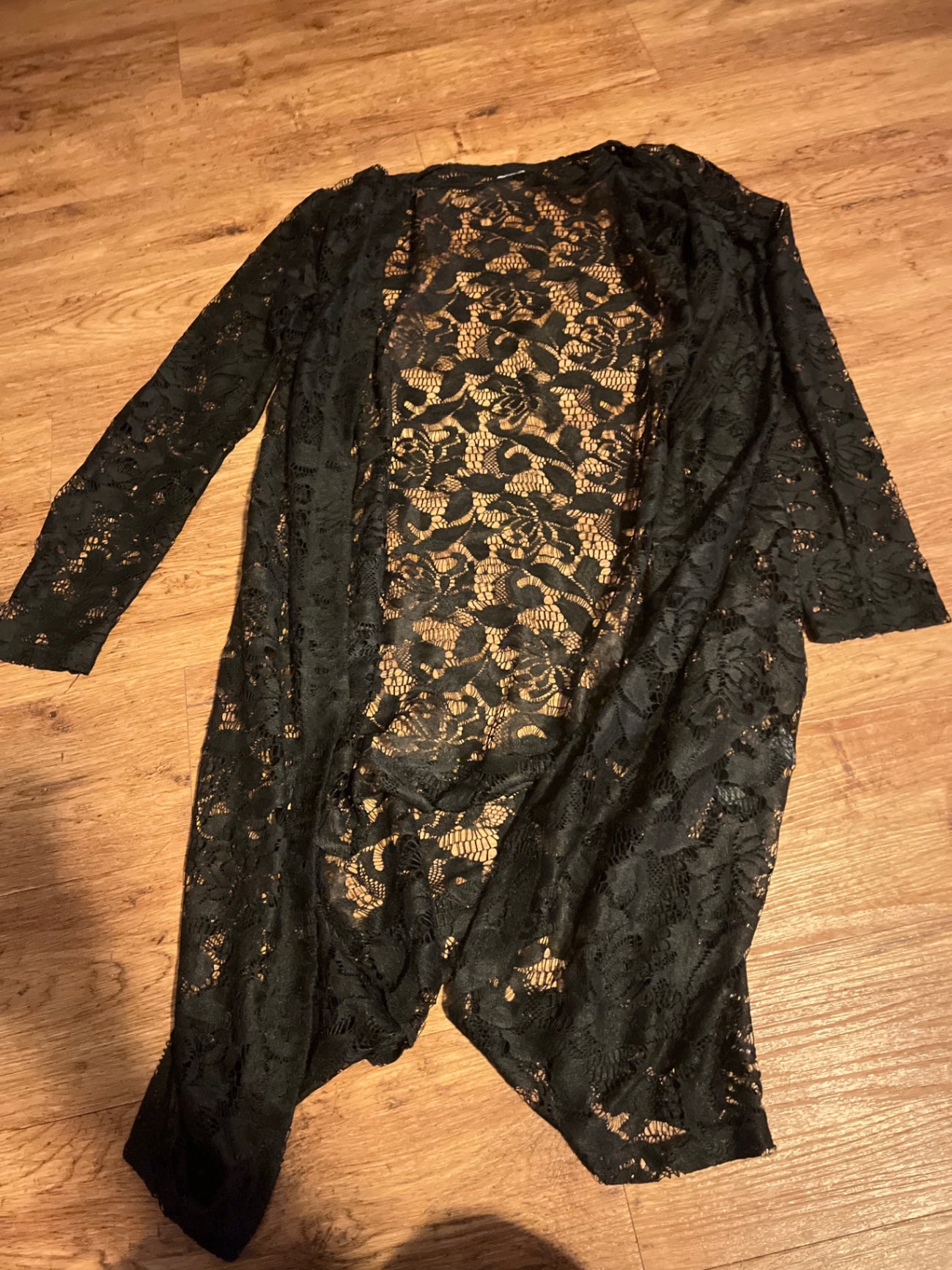 Spitzencardigan Schwarz Gr.: S/M