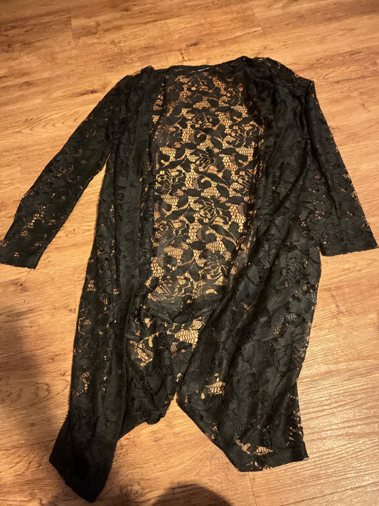 Spitzencardigan Schwarz Gr.: S/M