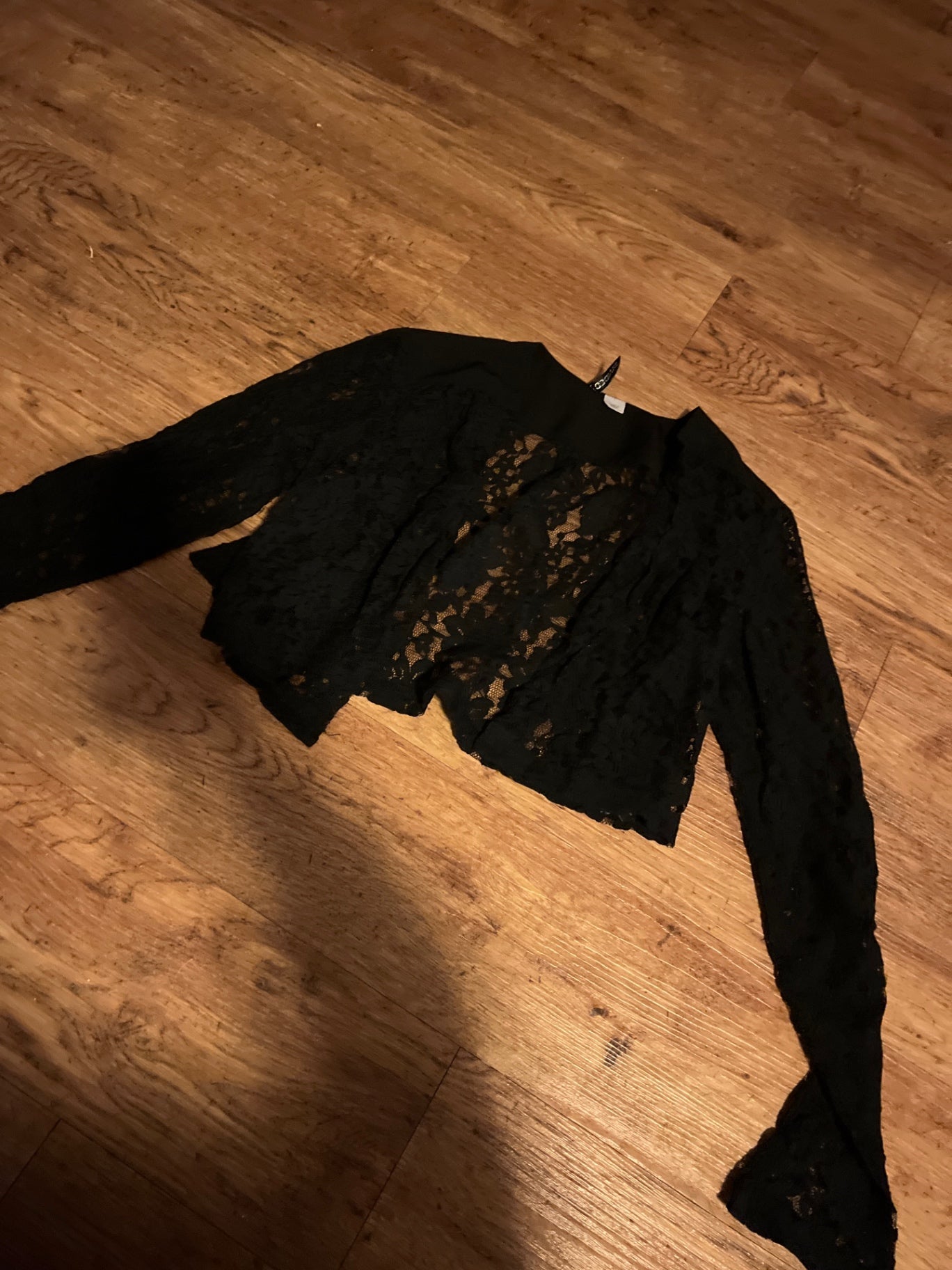 H&M Spitzenjäckchen Schwarz Gr.: S