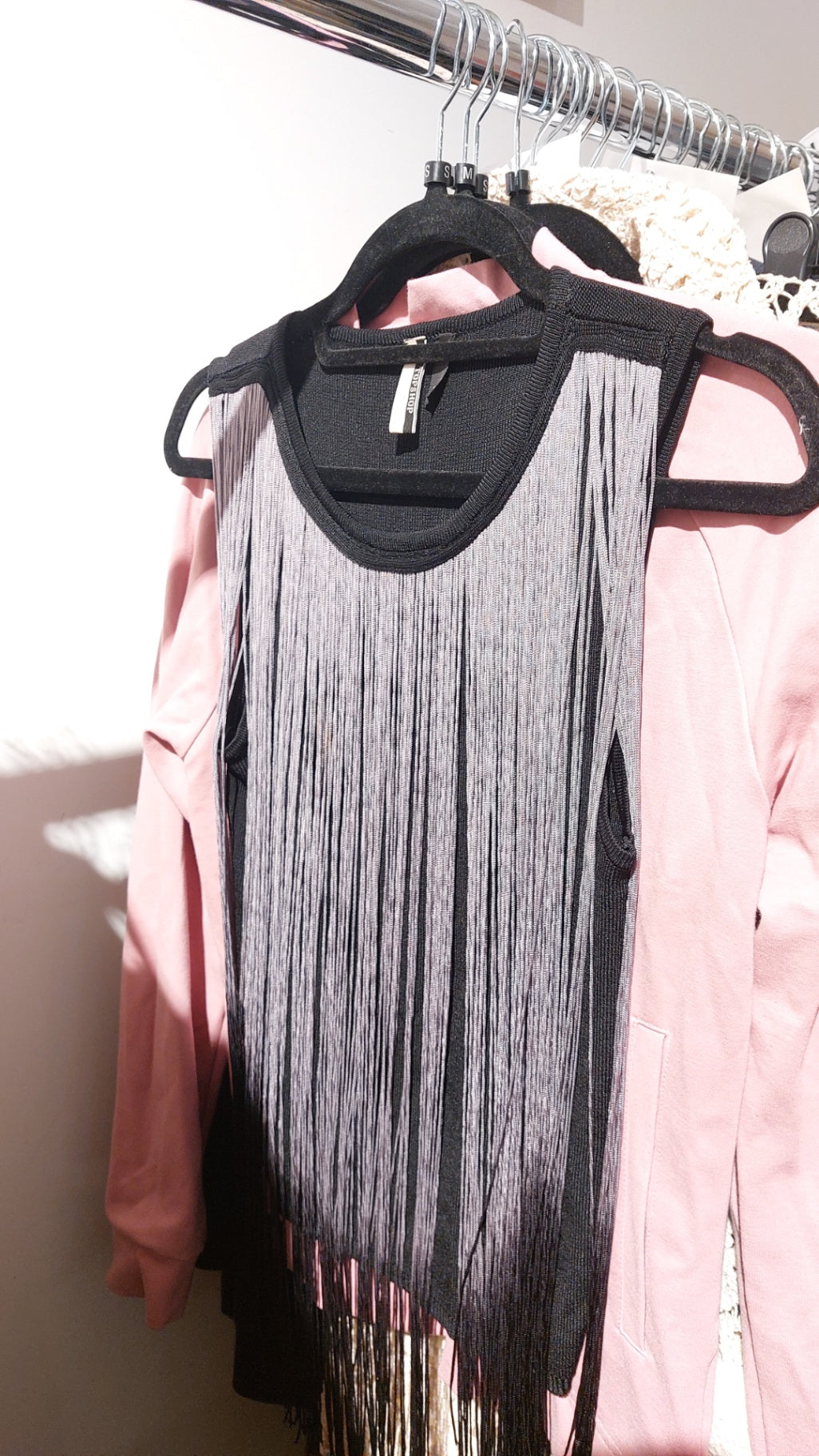 TOPSHOP Top Grau, Schwarz Gr.: S