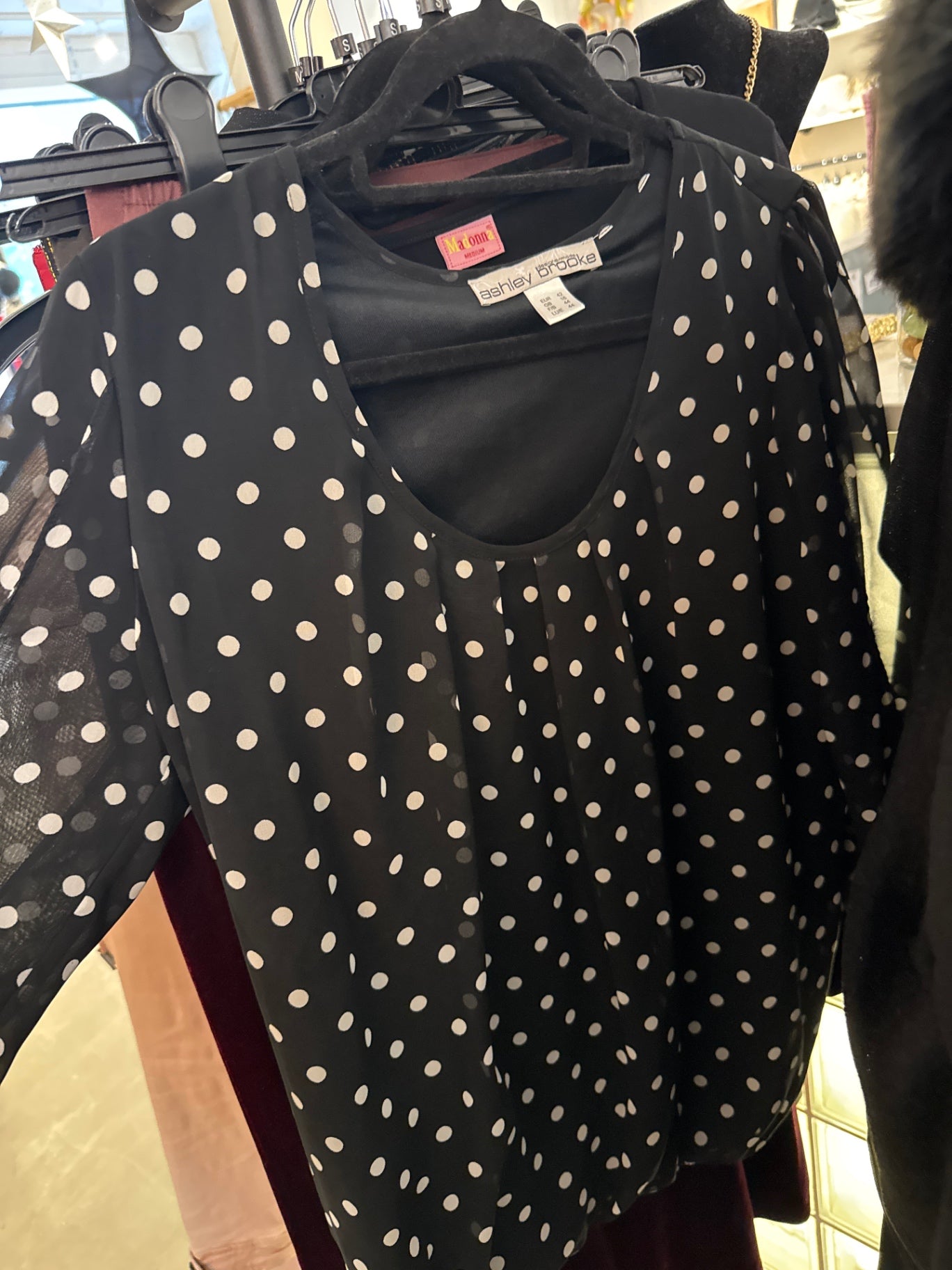 Ashley Brooke Bluse Schwarz mi Punkten Gr.: L