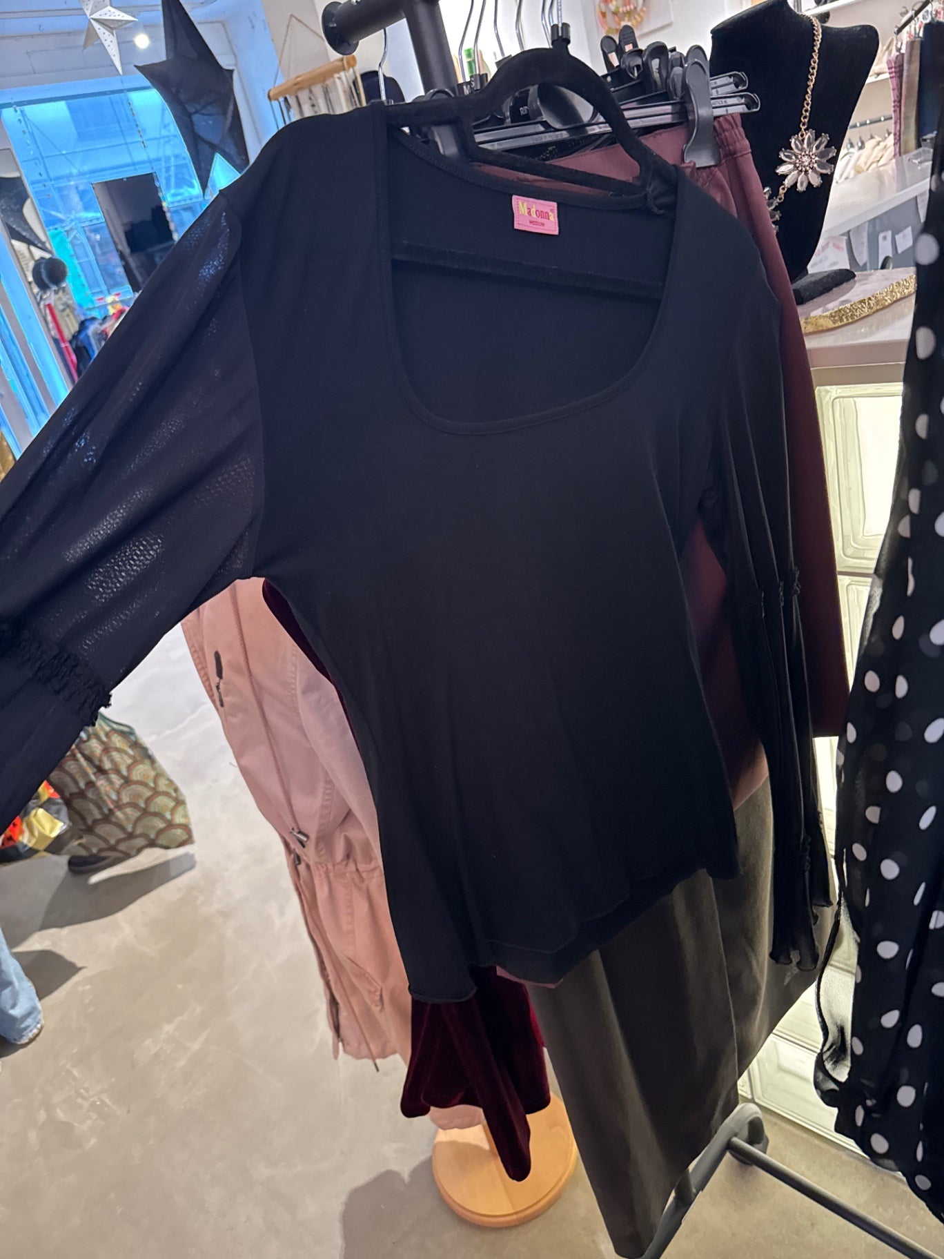 Madonna Oberteil Schwarz Gr.: M