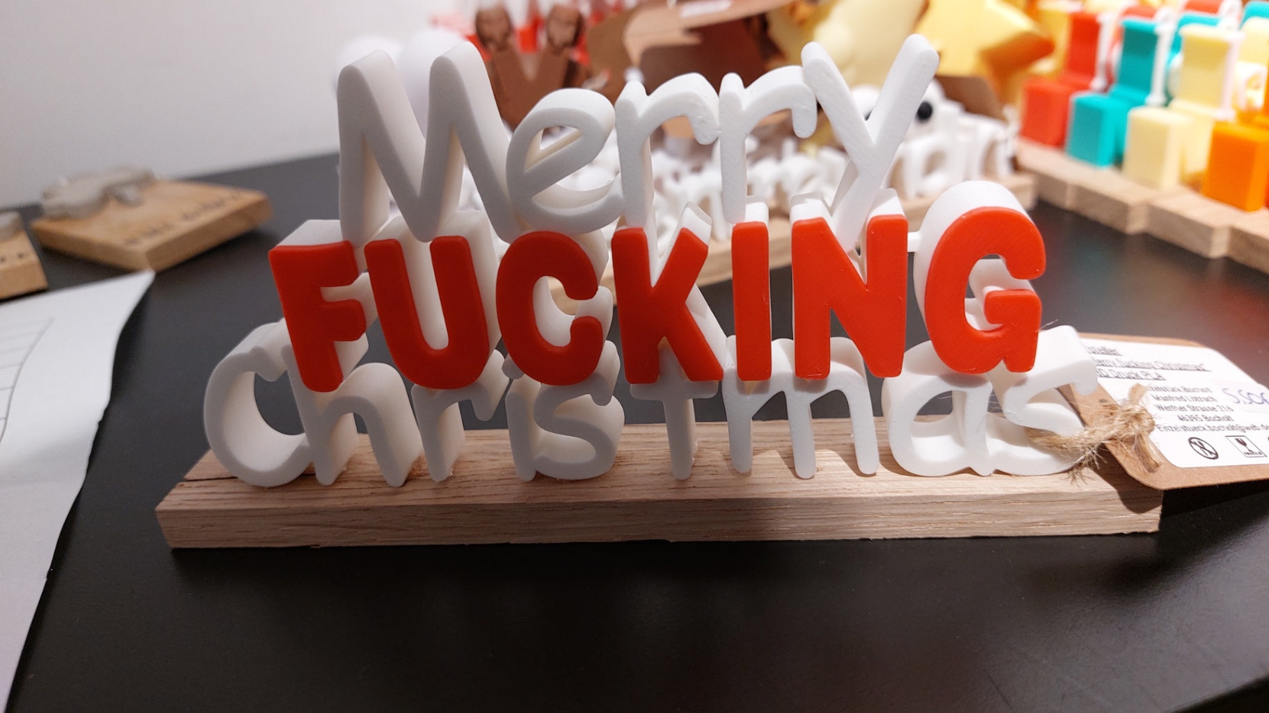 EINZELSTÜCK „Merry fucking Christmas“ 3D 
