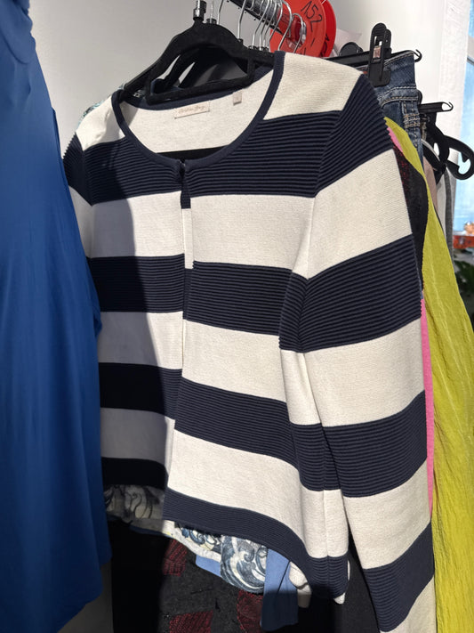 Christian Berg Cardigan Weiß blau Gr.: M