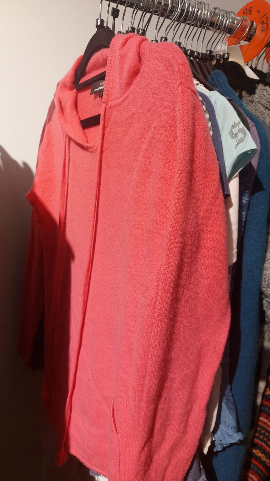 Zwillingsherz Hoodie Gebrauchssp. Pink Gr.: S