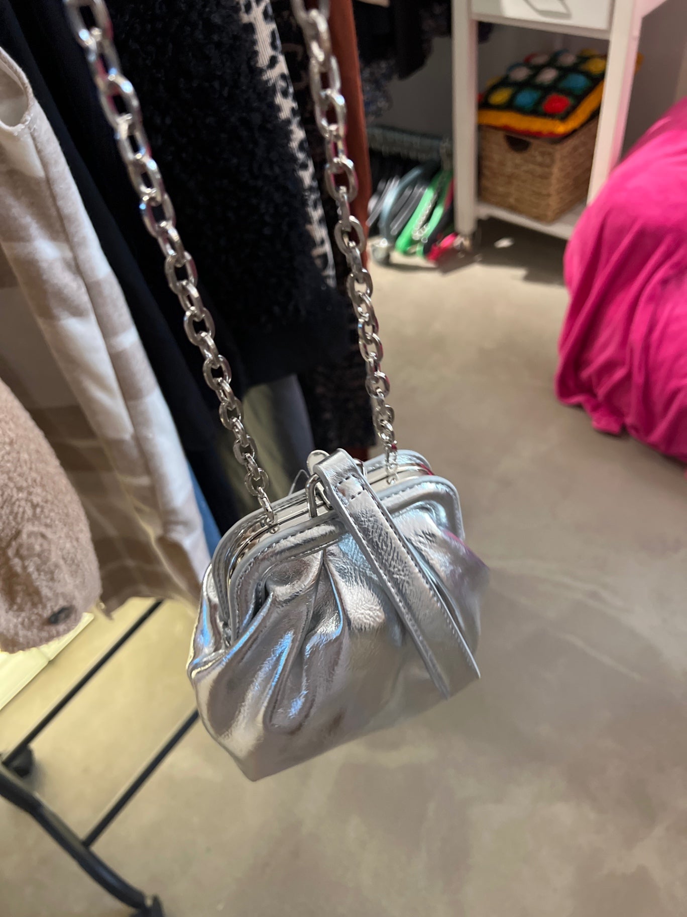 Handtasche Silber 