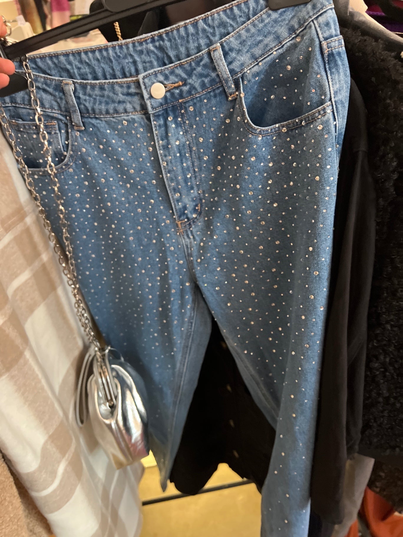 Jeans Glitzer Gr.: XL