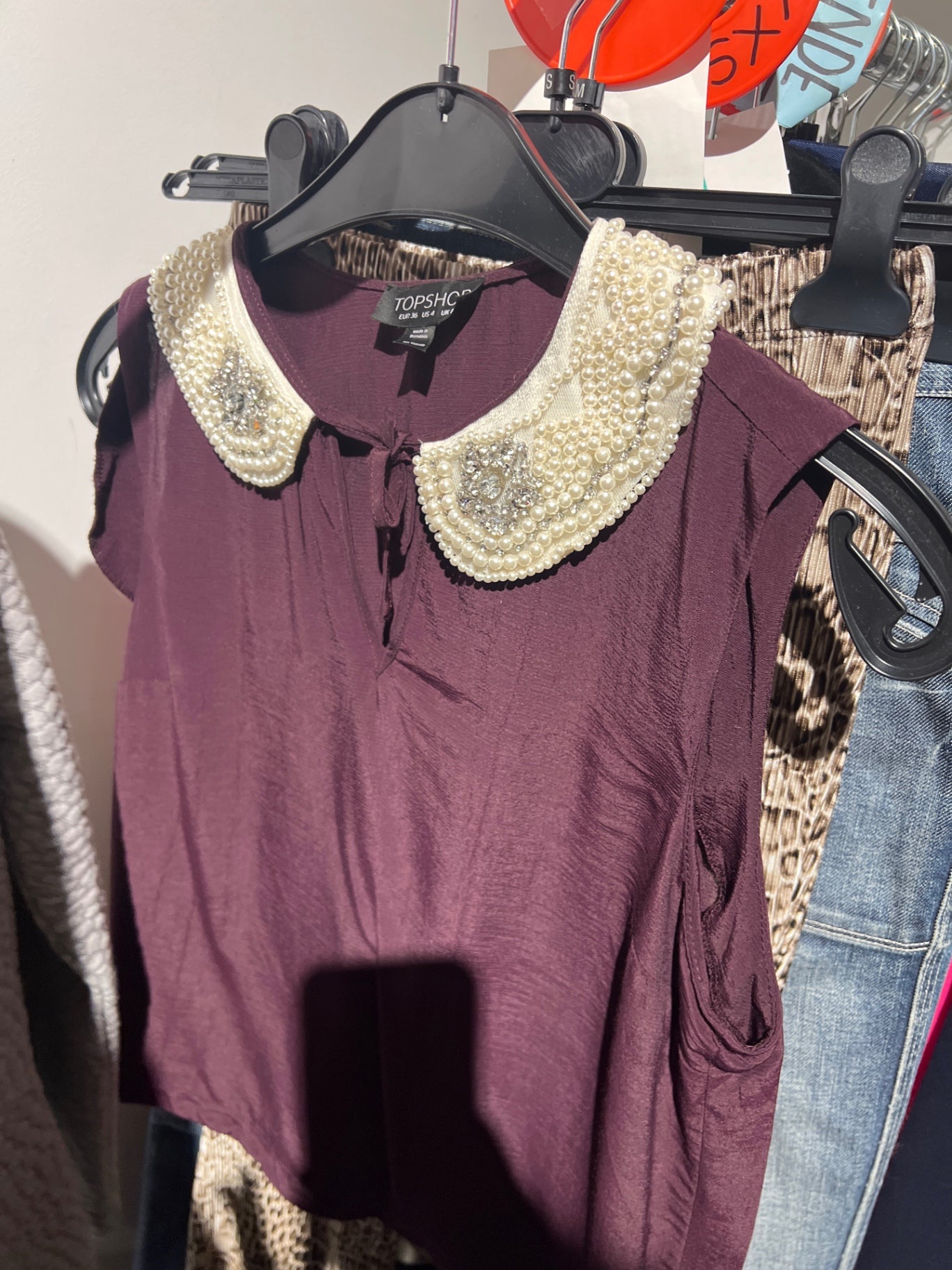 TOPSHOP Top Lila Gr.: S