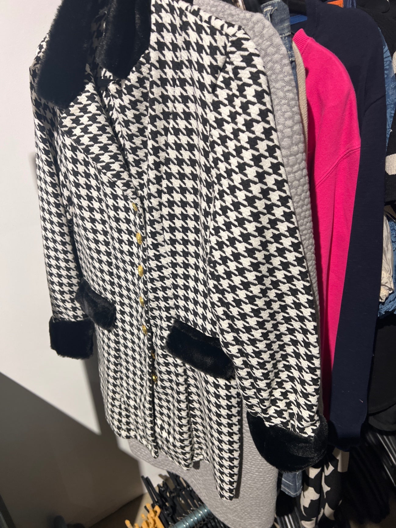 Longblazer Schwarz Weiß Gr.: S