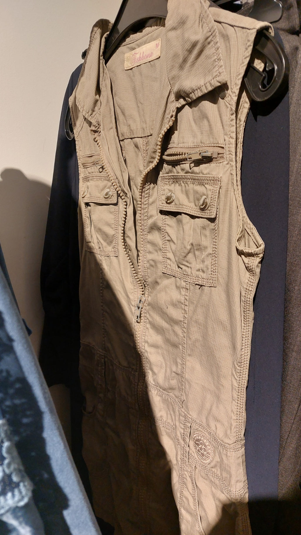 fishbone Weste Beige B-Ware Gr.: M