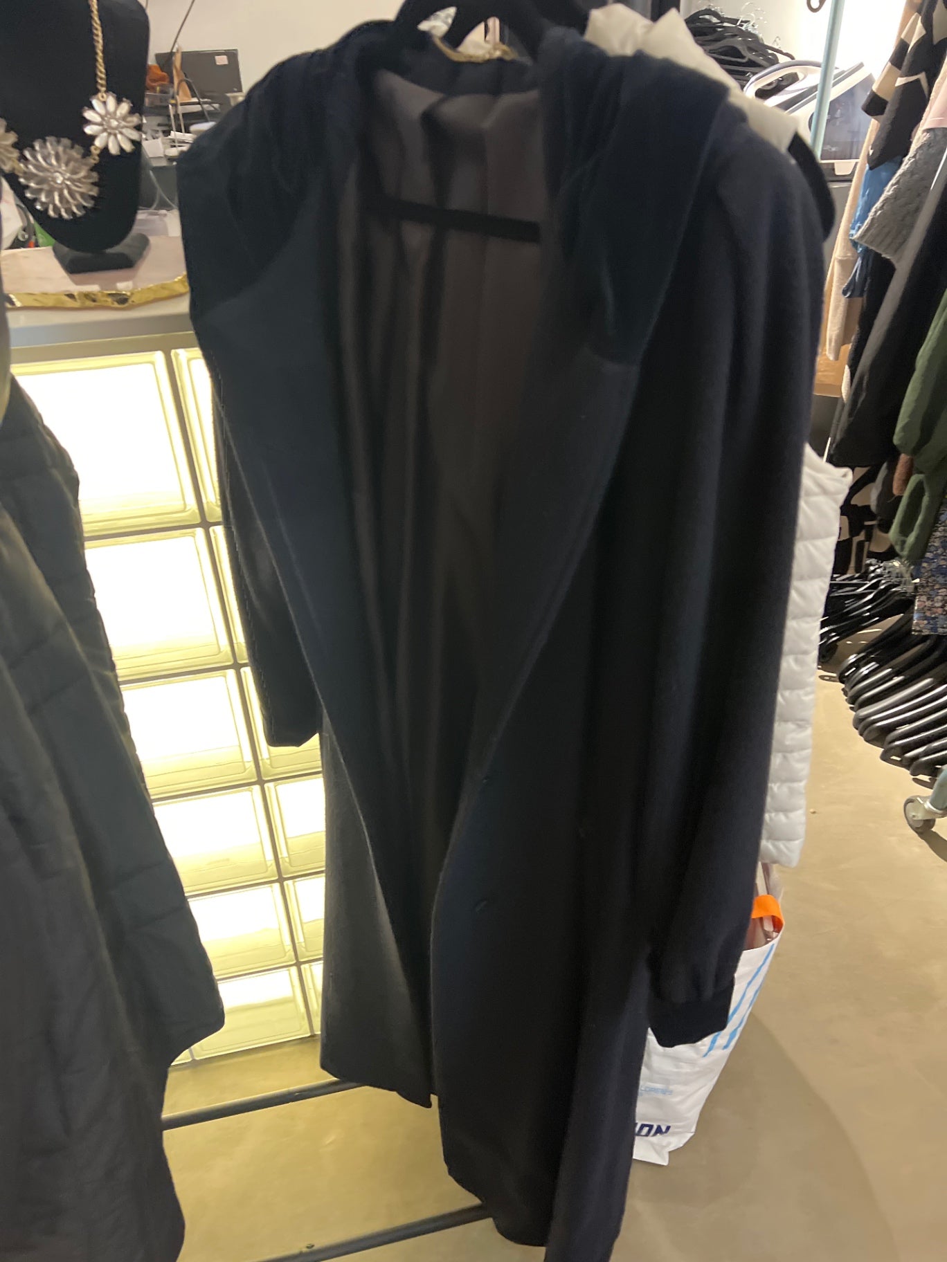 Goldix Mantel Schwarz Blau Gr.: L