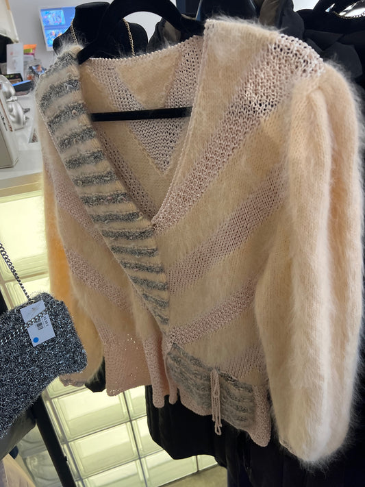 Pullover Creme Rosa Gr.: M
