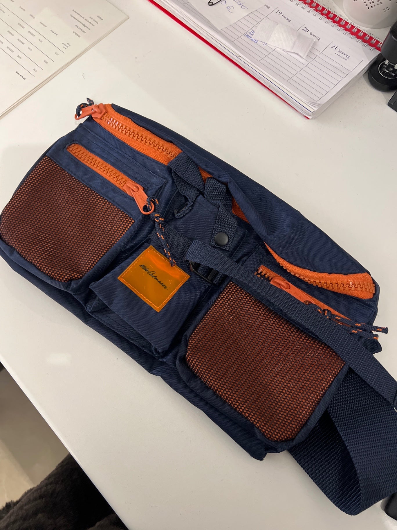 Aldo Cadonazzi Tasche Blau orange 