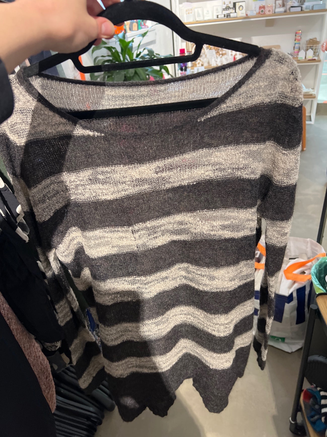 Pullover Schwarz Grau Gr.: M