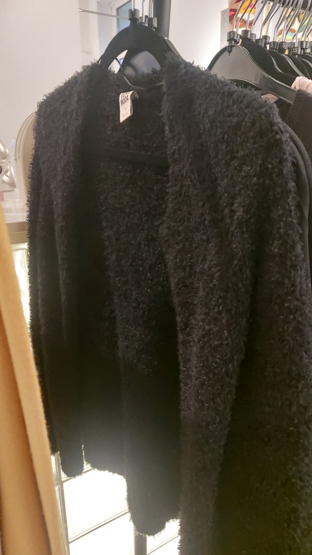VERO MODA Plüschjäckchen Schwarz Gr.: S