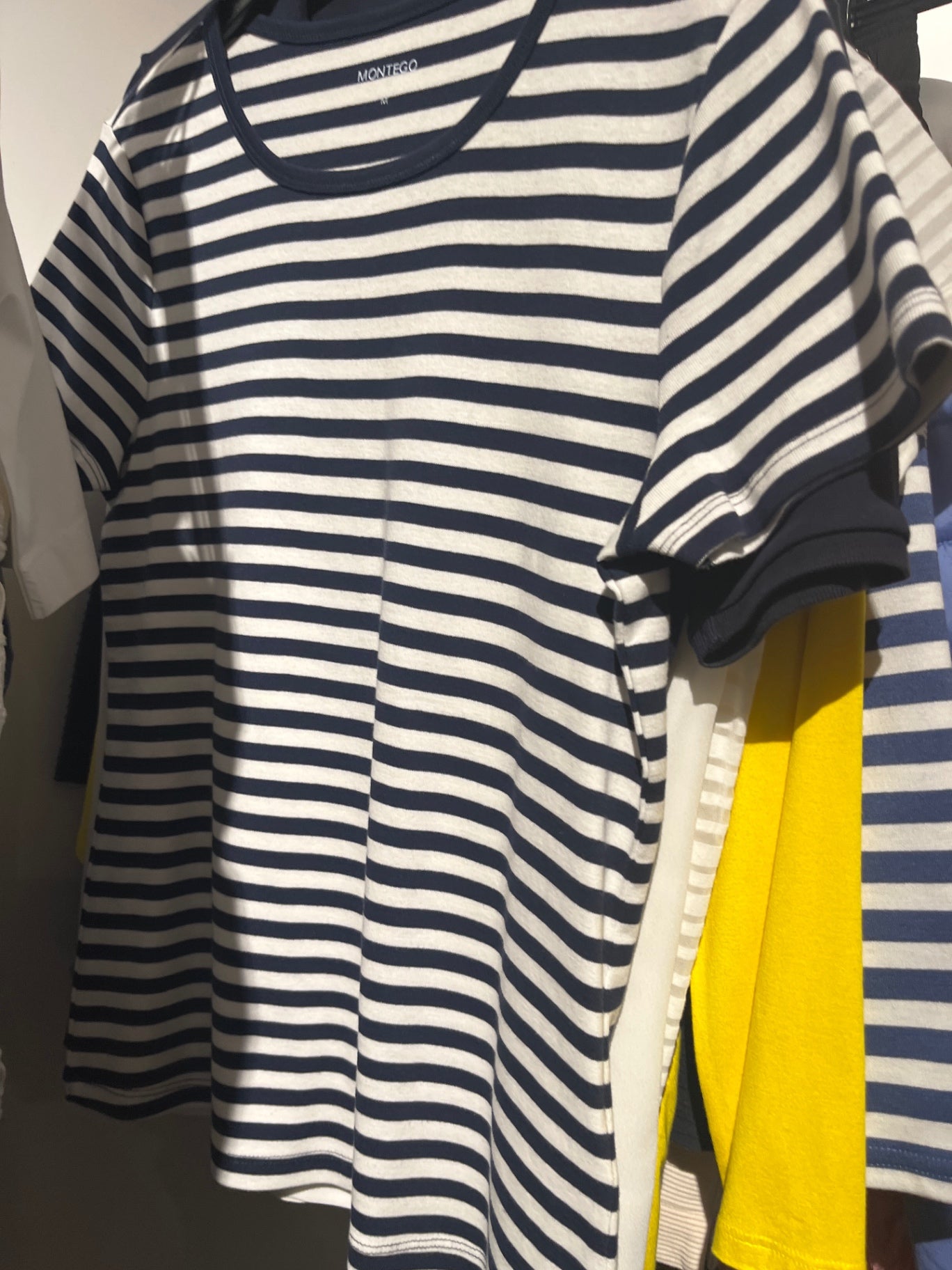 Montego T-Shirt Weiß und Blau Gr.: M