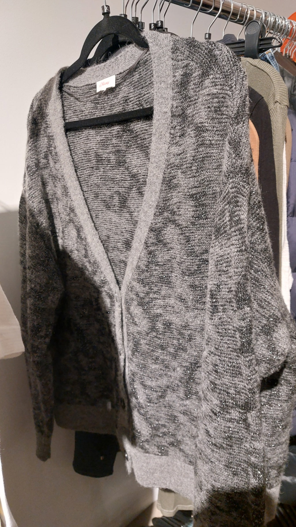 s.Oliver Strickjacke Grau/Schwarz Gr.: XL