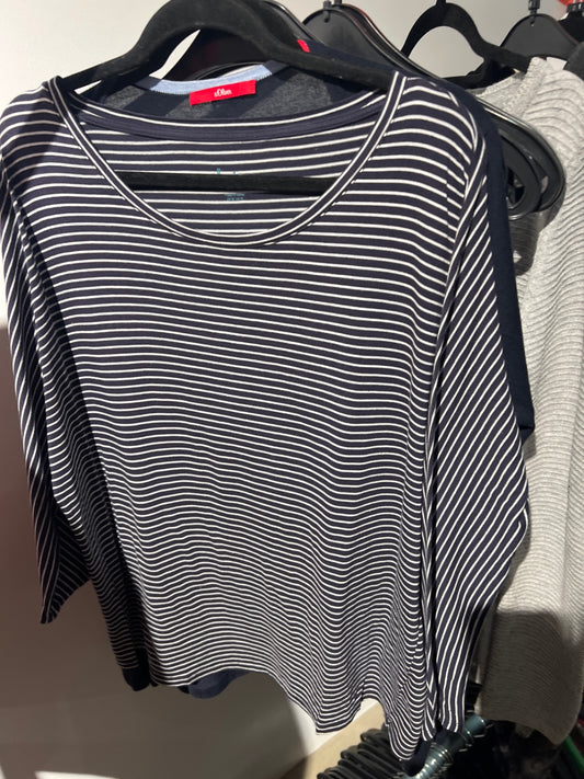 Boden Oberteil Blau und Weiß Gr.: XXL
