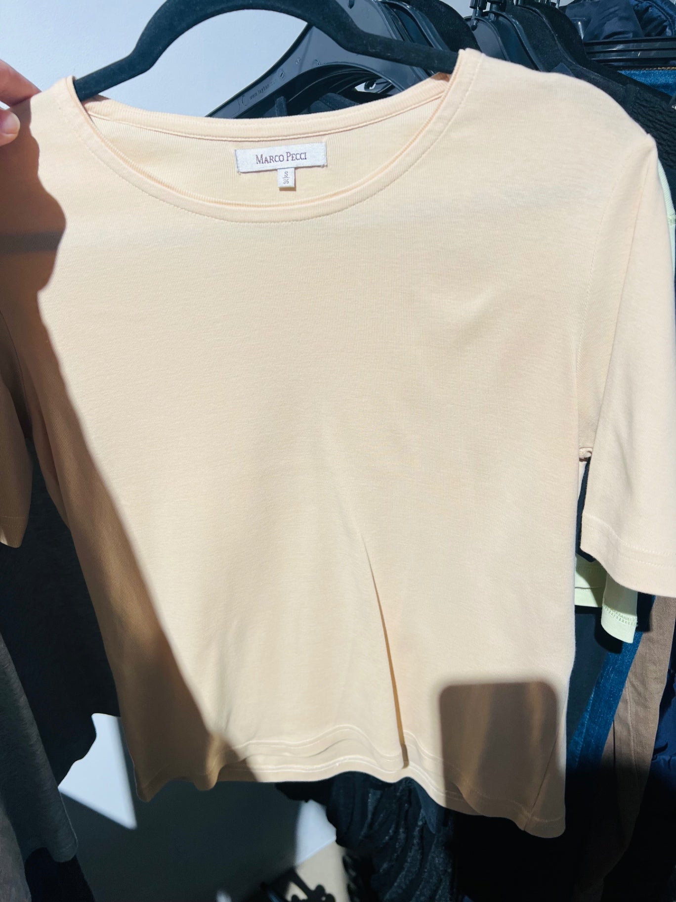 Marco Pecci T-Shirt Elfenbein Gr.: S