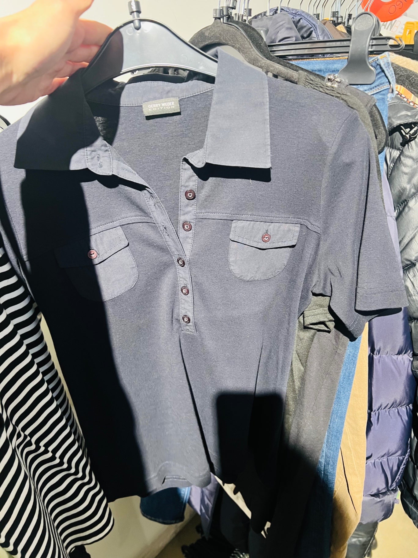 GERRY WEBER Polo Shirt Grau Gr.: S
